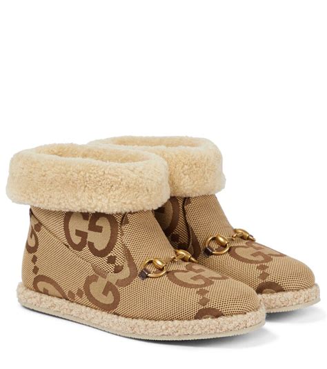 gucci beige wool gg ankle boots|gucci signoria ankle boots.